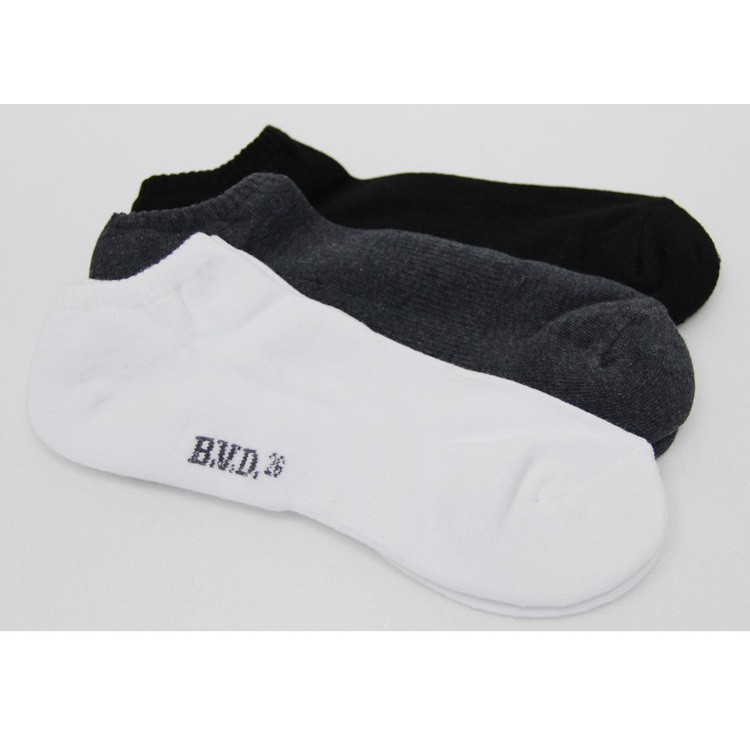 【BVD】男毛巾底船型襪<灰>B293 氣墊 男襪 運動襪, 灰,24-26CM, large