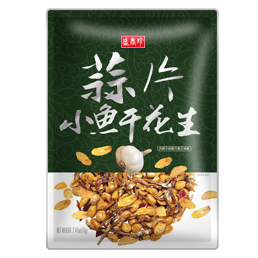 盛香珍蒜片小魚干花生70g