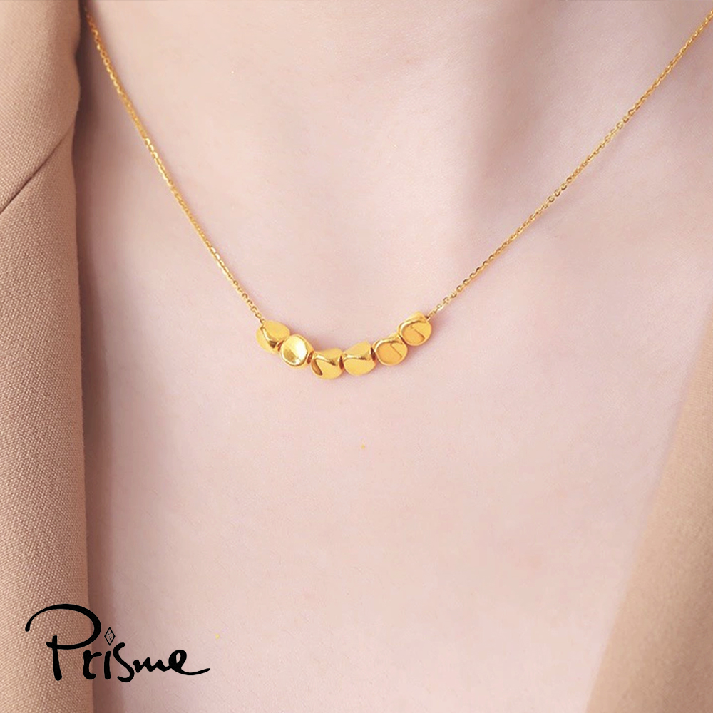 【Prisme Gold】黃金項鍊 扭扭轉運珠 鍊墜項鍊 (金重：約0.06錢±0.02), , large