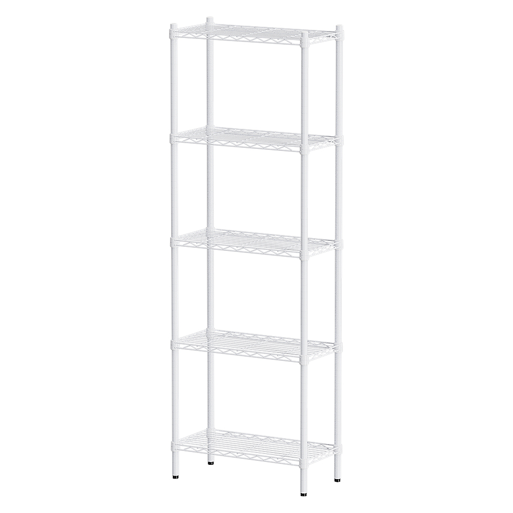 【Y HOUSE】60x30x180cm Lightweight Five-layer Iron Rack Iron Rack Shelf-Painted White