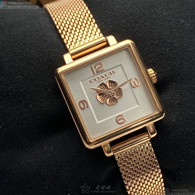 [星晴錶業]COACH手錶,22mm,CH00040白色錶面玫瑰金錶殼玫瑰金色米蘭錶帶款, , large