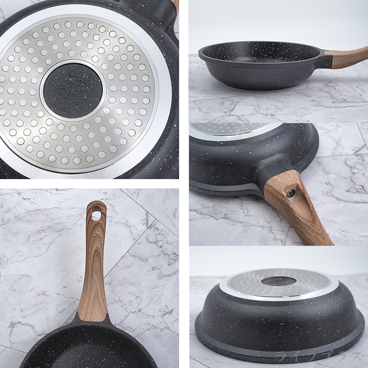 御鼎壓鑄麥飯石平底鍋-24cm-2支, , large