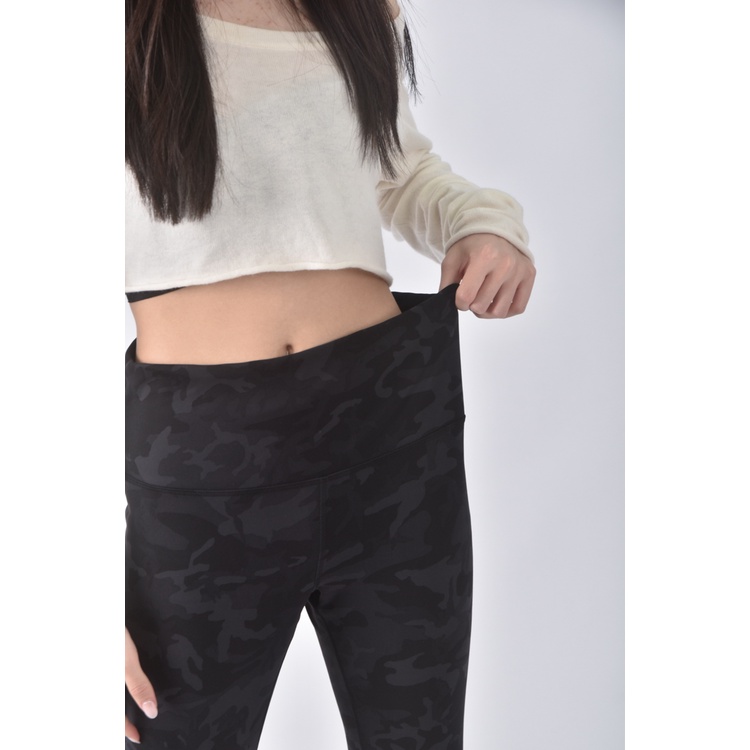 (XL) lululemon高腰運動質感迷彩灰色長褲二手衣, , large