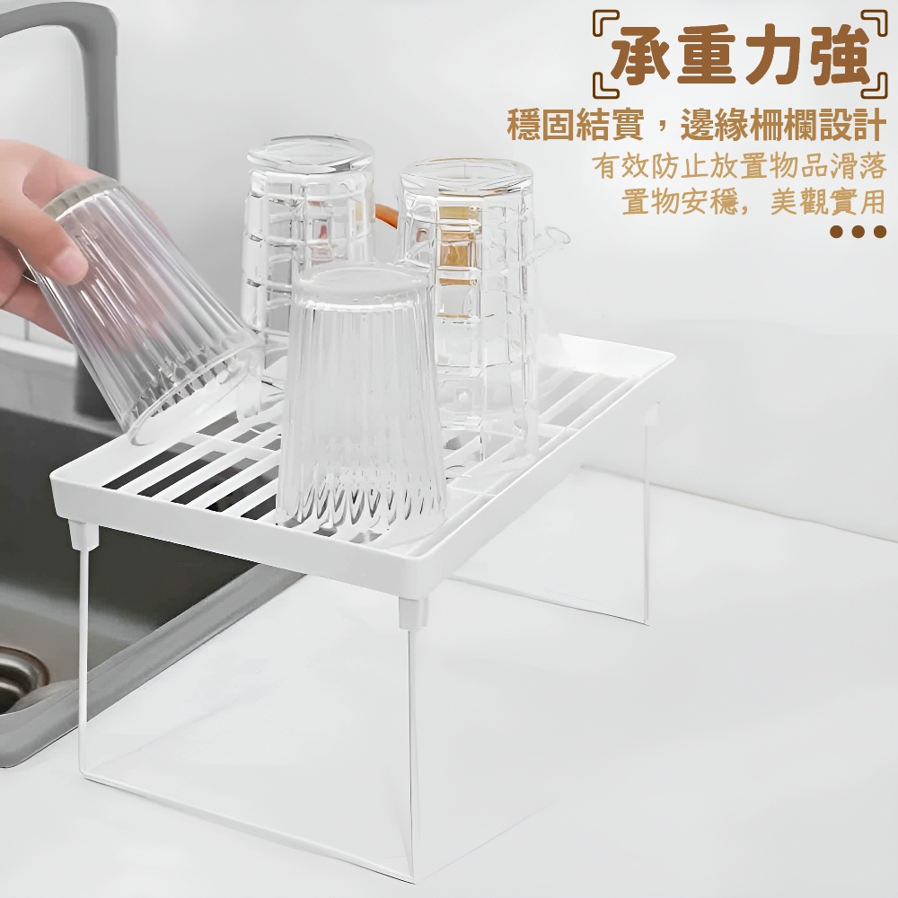 重疊收納架 收納架 折疊架 置物架 廚房塑膠折疊架 浴室儲物架【Ho覓好物】重疊收納架 JP3199 JP3200, , large