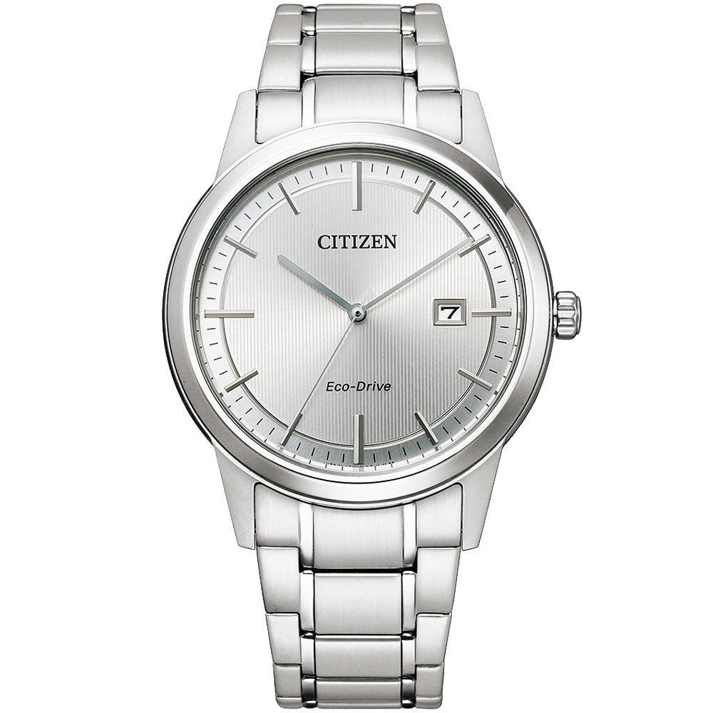 CITIZEN 星辰 光動能簡約大三針手錶-40mm AW1231-66A, , large