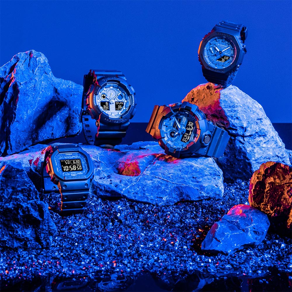 CASIO 卡西歐 G-SHOCK 藍色變形蟲系列手錶 GA-700BP-1A, , large