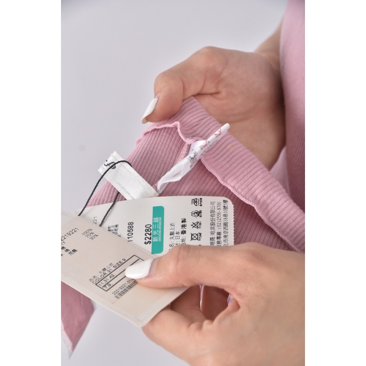 (S) ef de小香風棉質純棉無袖粉色上衣二手衣, , large