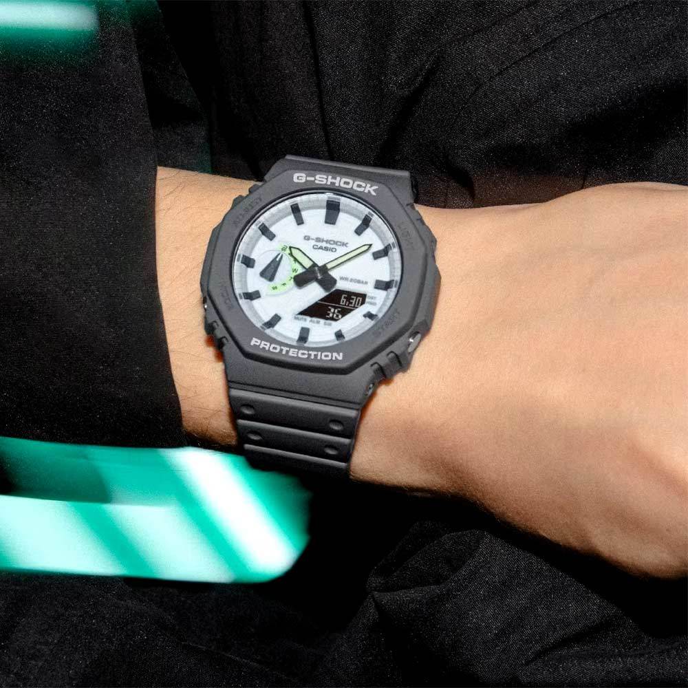 CASIO 卡西歐 G-SHOCK 綠光系列 八角 手錶 GA-2100HD-8A, , large