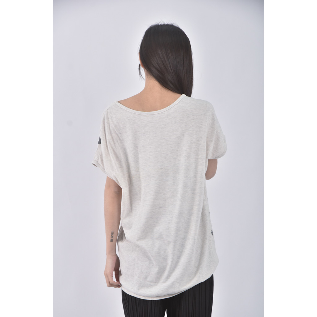 (XL) 兔子灰色短袖上衣二手衣, , large