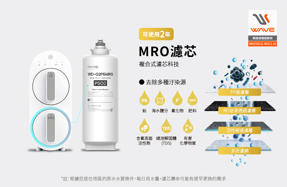 【Waterdrop】G2P600 專用兩年份全配濾芯組合包(DIY更換), , large