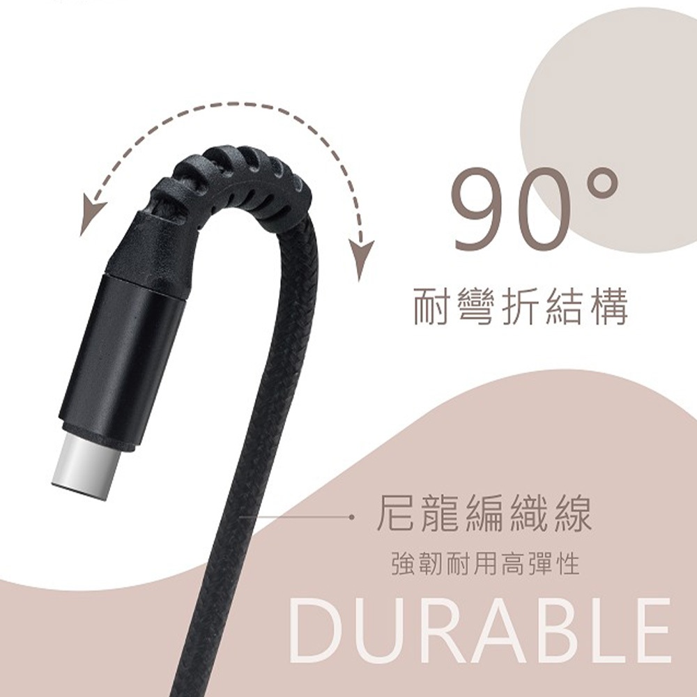 RASTO RX47 Type C to C Fast Charging QC3.0 Aluminum Alloy Charging Transmission Cable 1.2M - Woven material is anti-pull and supports fast charging, , large