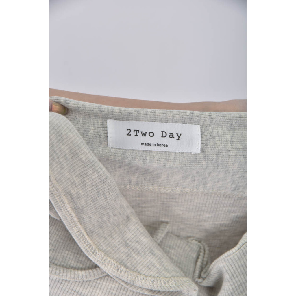 (XS（含）以下) 2 two day質感收腰灰色綁帶洋裝二手衣, , large