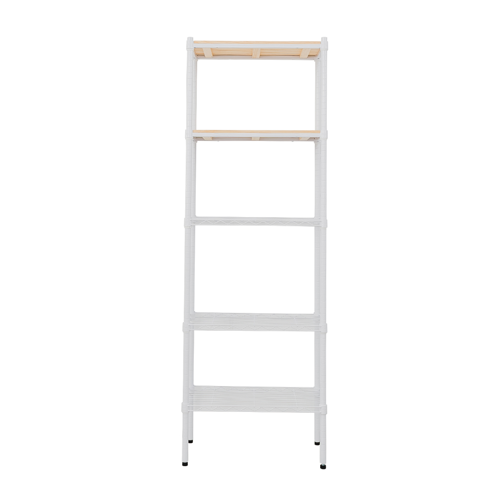 【Y HOUSE】60x30x180cm pine wood five-layer storage rack rack iron rack - painted white