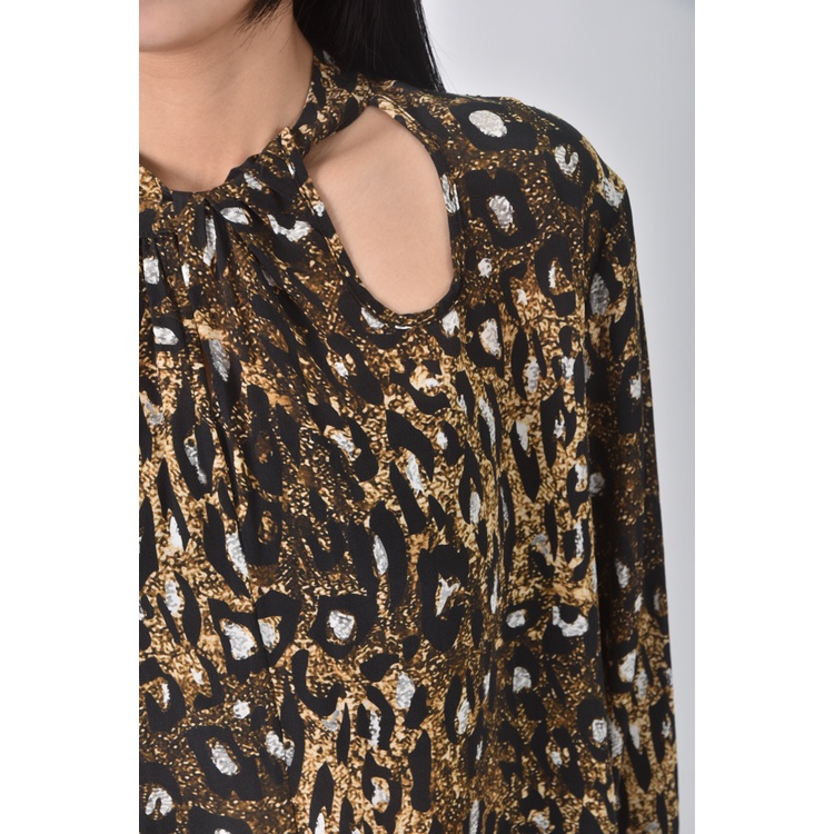 (XL) 豹紋黃色洋裝二手衣, , large