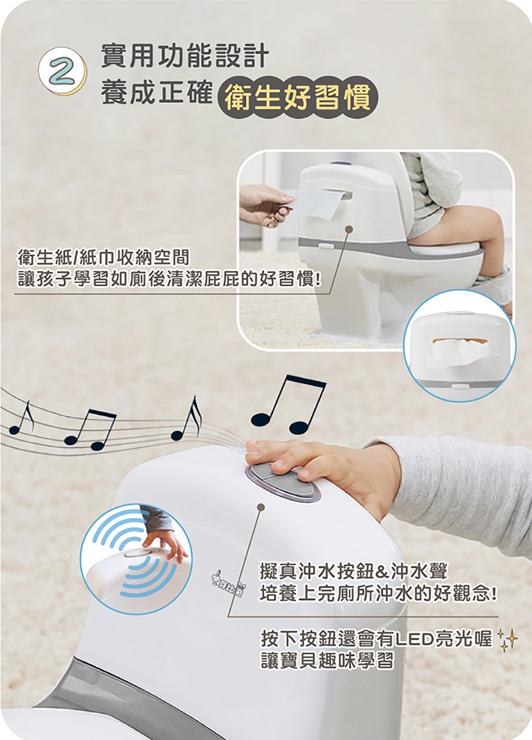 芽比兔 baby whale幼兒仿真學習小馬桶, , large