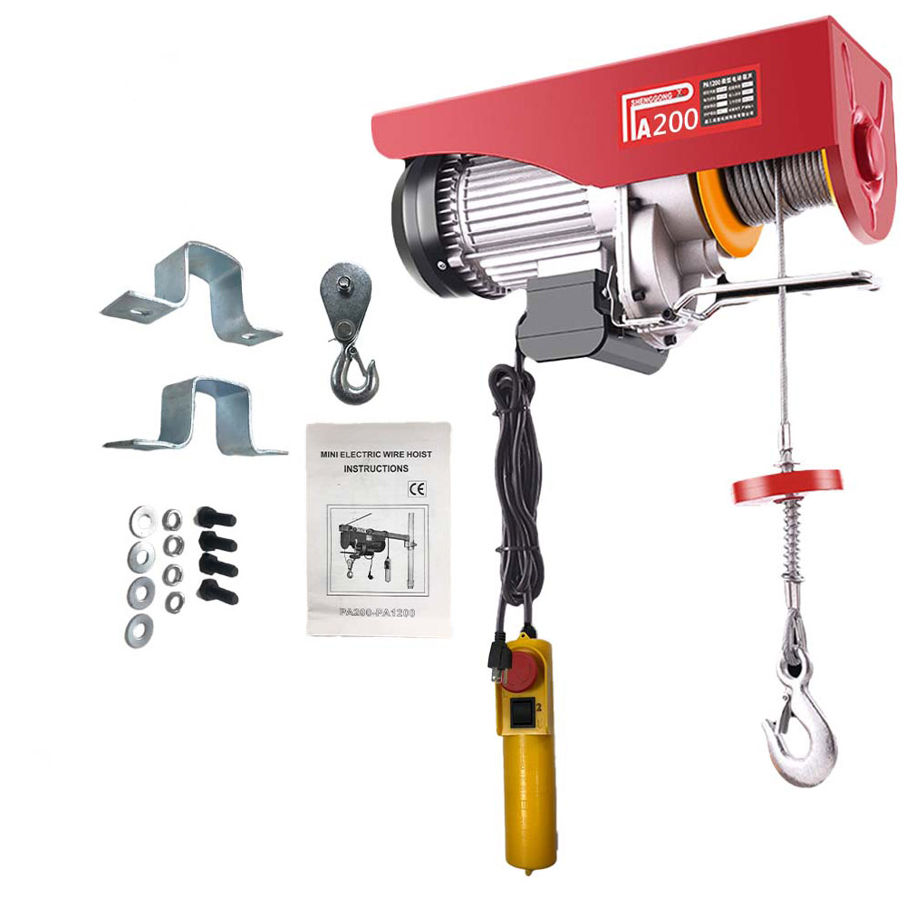 110V Electric Mini Crane Mobile Winch PA500-12M, , large