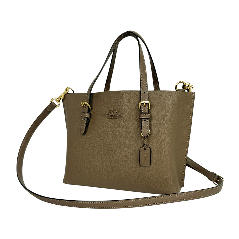 COACH Mollie 25 雙面皮革三層小款托特包/深石色, , large