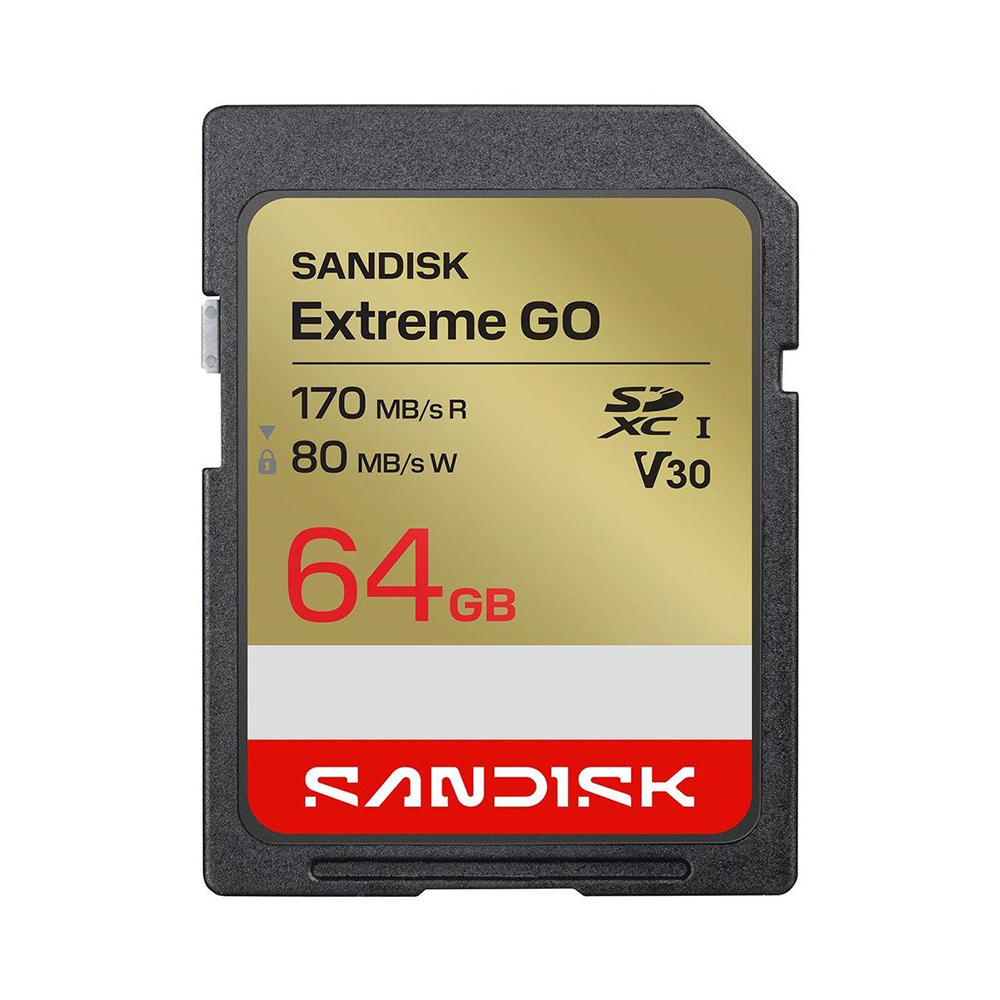 【SanDisk】Extreme GO 64G V30 UHS-I U3 SD SDXC 記憶卡, , large
