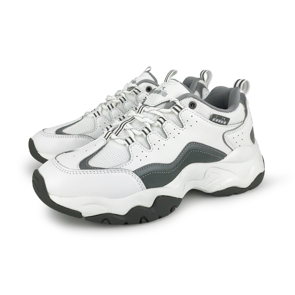 DIADORA迪亞多那 女生活時尚運動鞋 女運動鞋 女鞋 老爹鞋 透氣 保護後跟 Q彈 緩震 護趾 減壓 止滑 灰 粉, , large