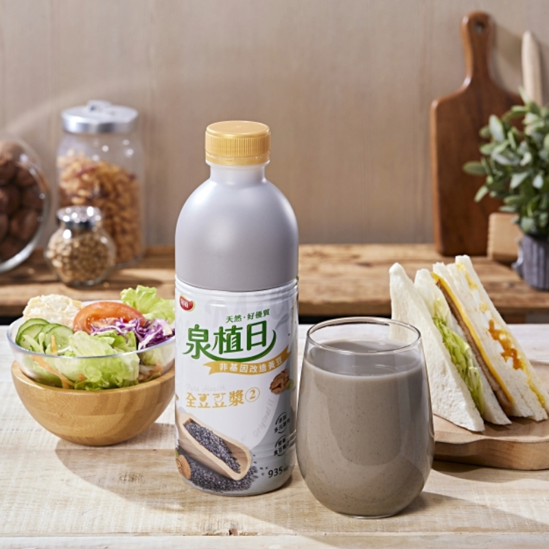 泉植日-全豆豆漿2(芝麻核桃)  935ml  (3入), , large