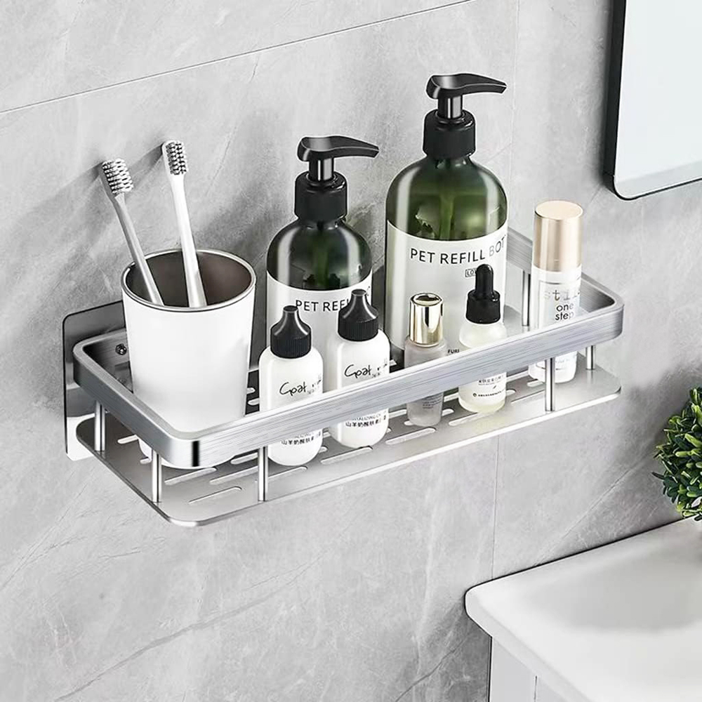 Space aluminum bright surface simple storage rack, , large