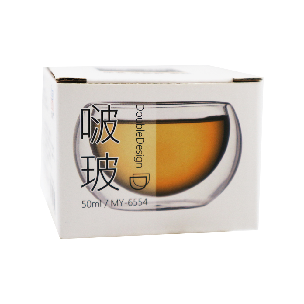 啵啵雙層玻璃品茗杯-50ml-8入