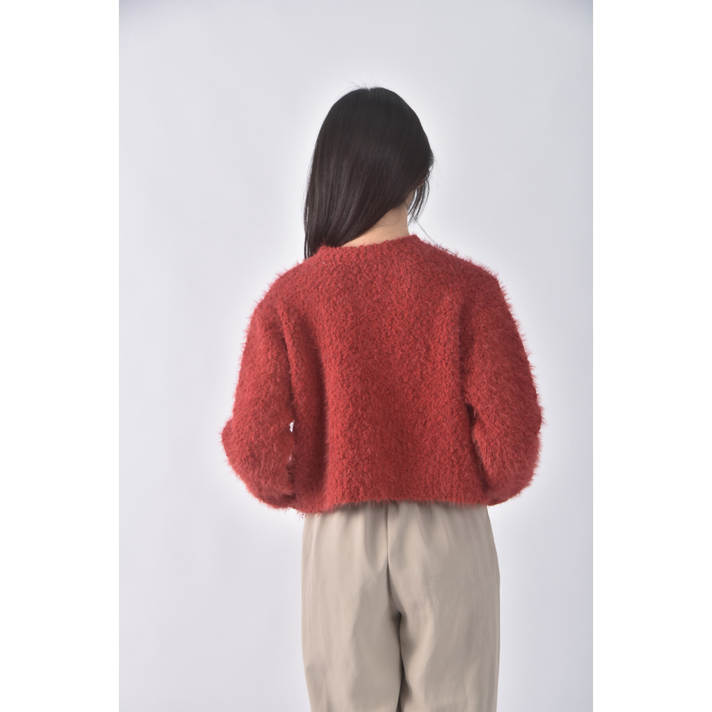 (XL) 圓領紅色外套二手衣, , large