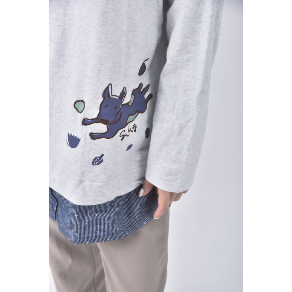 (XL) s d g連帽灰色長袖上衣二手衣, , large