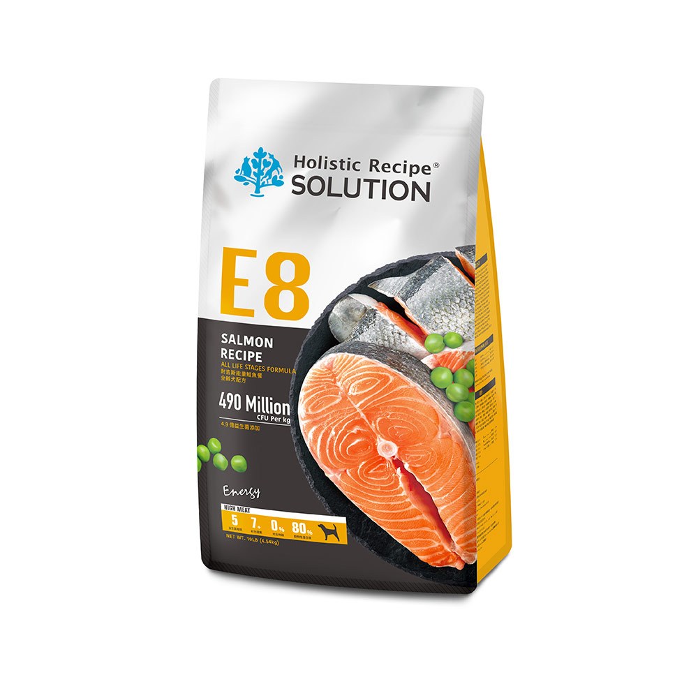 【耐吉斯】E8 能量鮭魚餐 無穀全齡犬配方(全齡犬飼料 狗飼料 狗糧 犬糧 狗食)10LB(4.54KG), , large