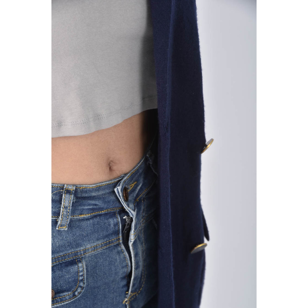 (L) philliplim純喀什米爾藍色外套二手衣, , large