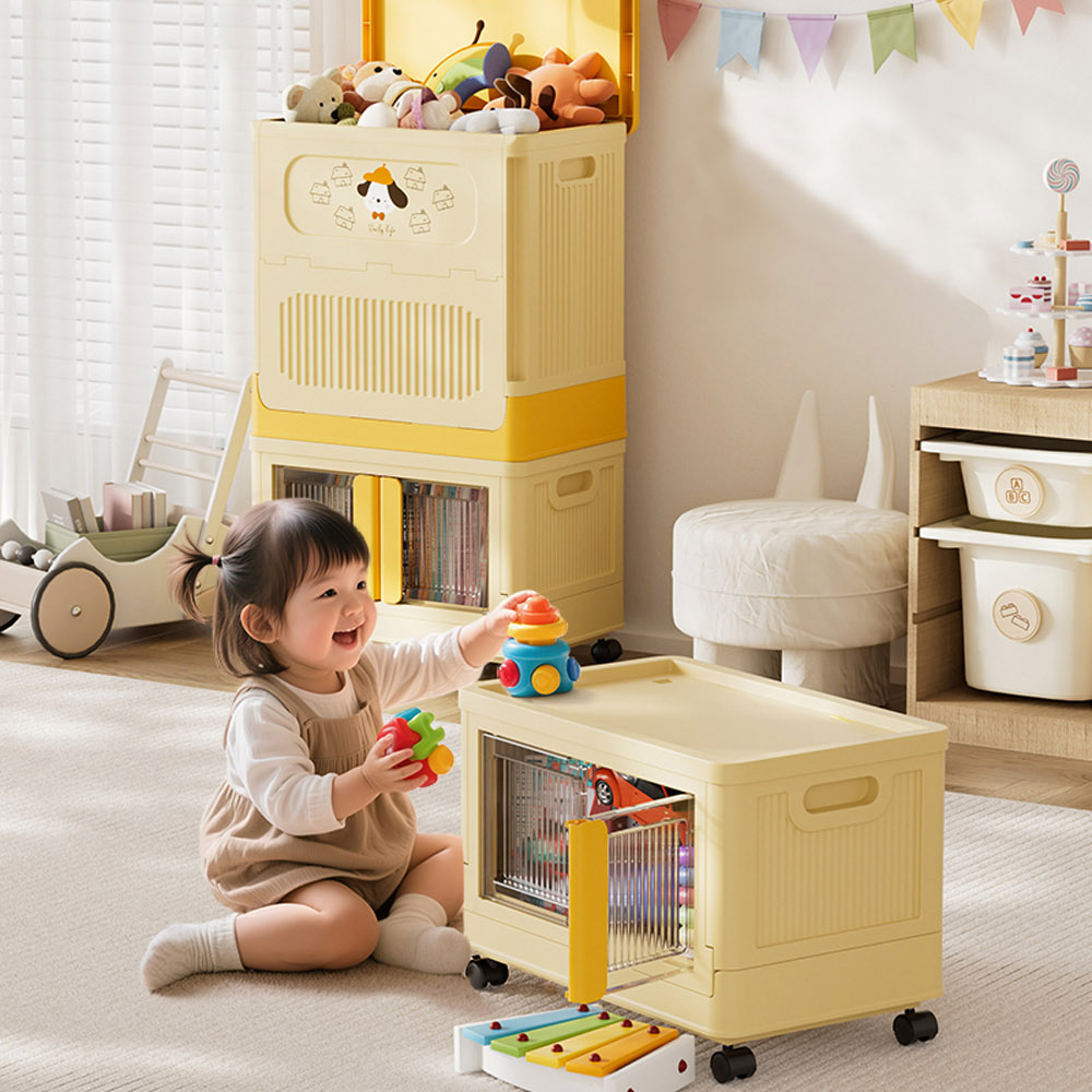 【AOTTO】49面寬童趣雙開門收納櫃(AL-018Y), , large