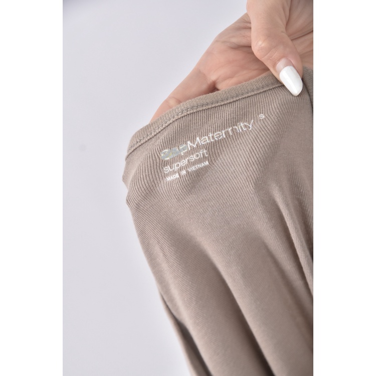 (M) maternity質感棕色長袖上衣二手衣, , large