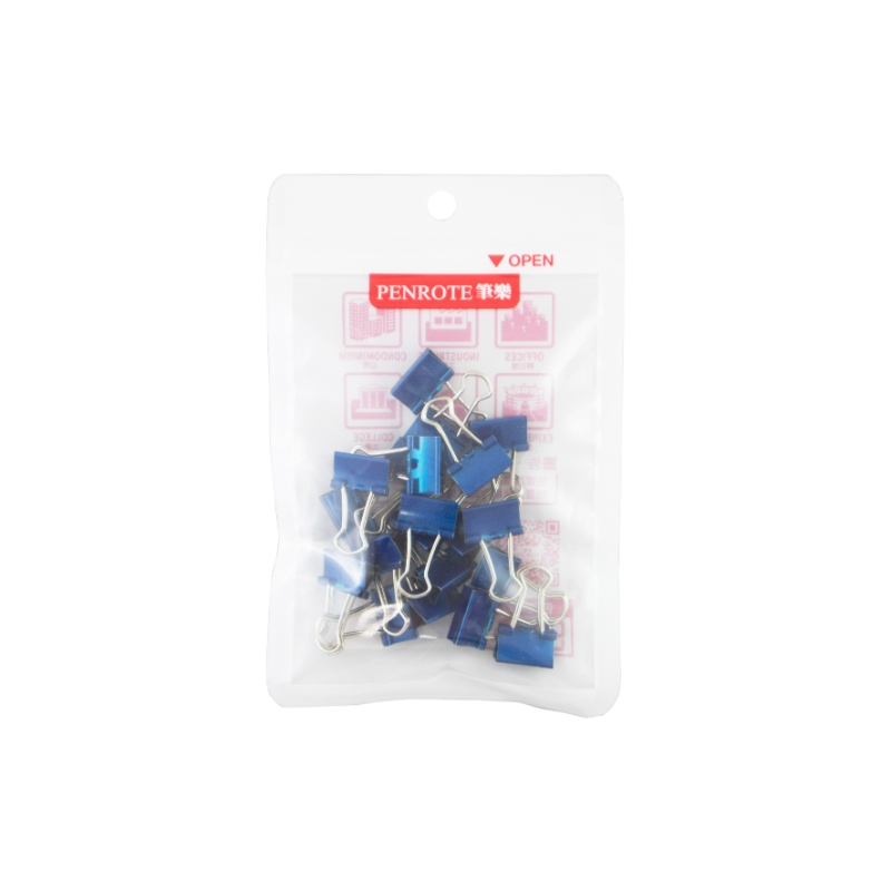 Metallic Blue Binder Clips &ndash; #6