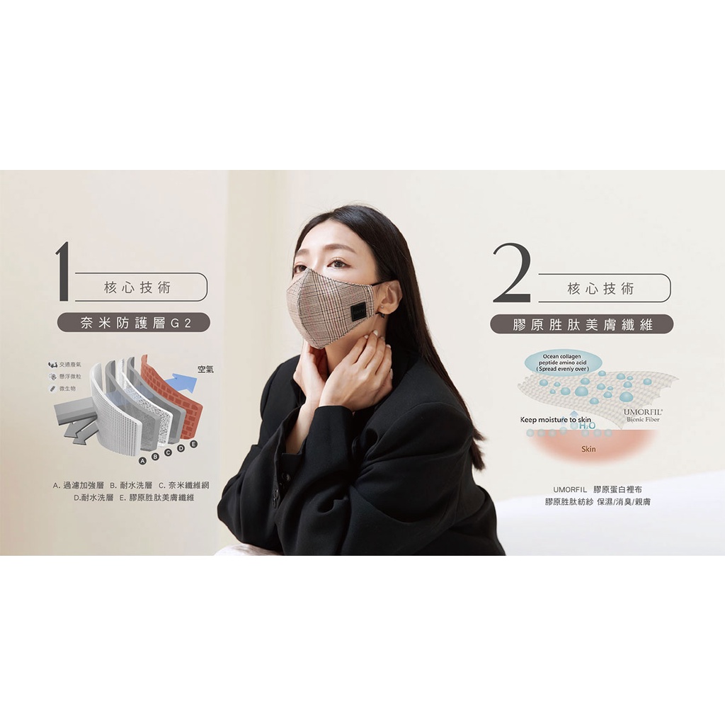 【淨對流】抗霾布織口罩-Beauty款G2 乾燥玫瑰, , large