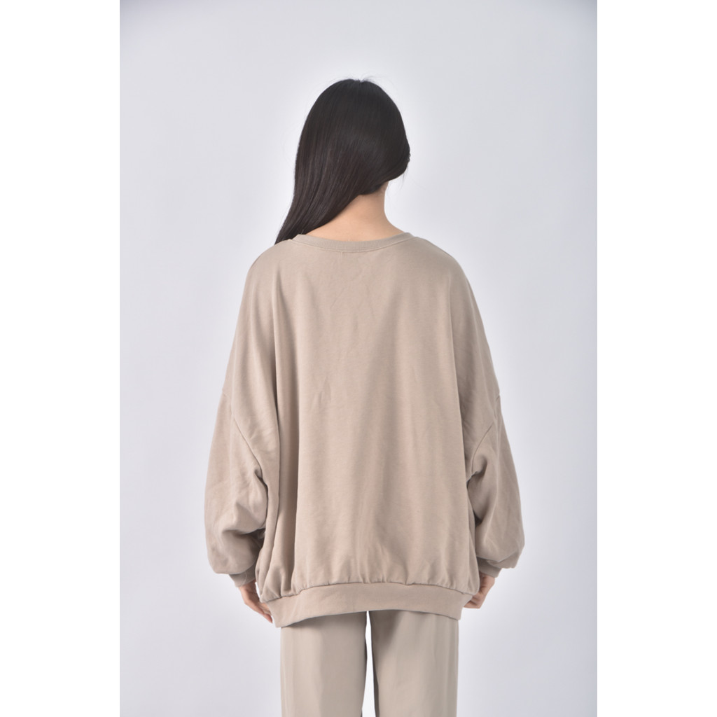 (F) 【金莎私服】落肩粉色長袖上衣二手衣, , large