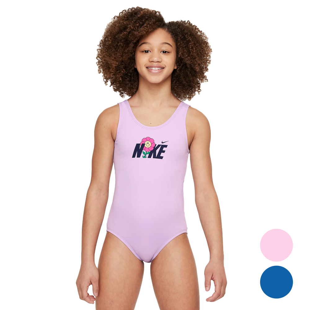 [秉宸] NIKE SWIM 女孩連身泳裝 孩童泳裝 女童 連身泳裝 NESSE724 24SS, , large