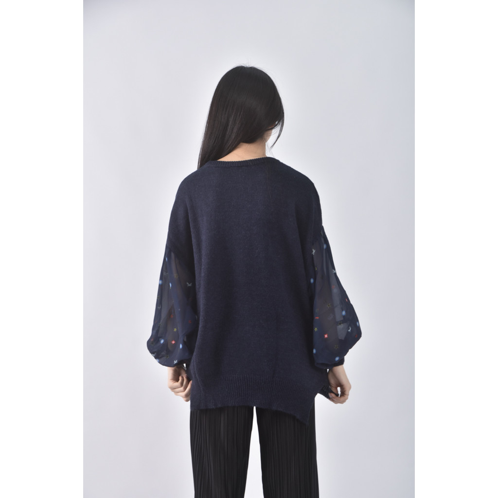 (M) scolar長版藍色長袖上衣二手衣, , large