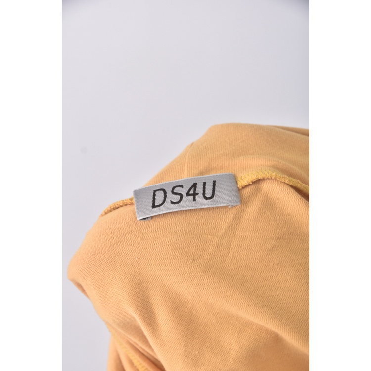 (S) ds4u質感棉質純棉黃色洋裝二手衣, , large