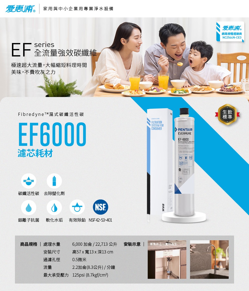 EF6000 Carbon Fiber Activated Carbon Filter (DIY Replacement), , large