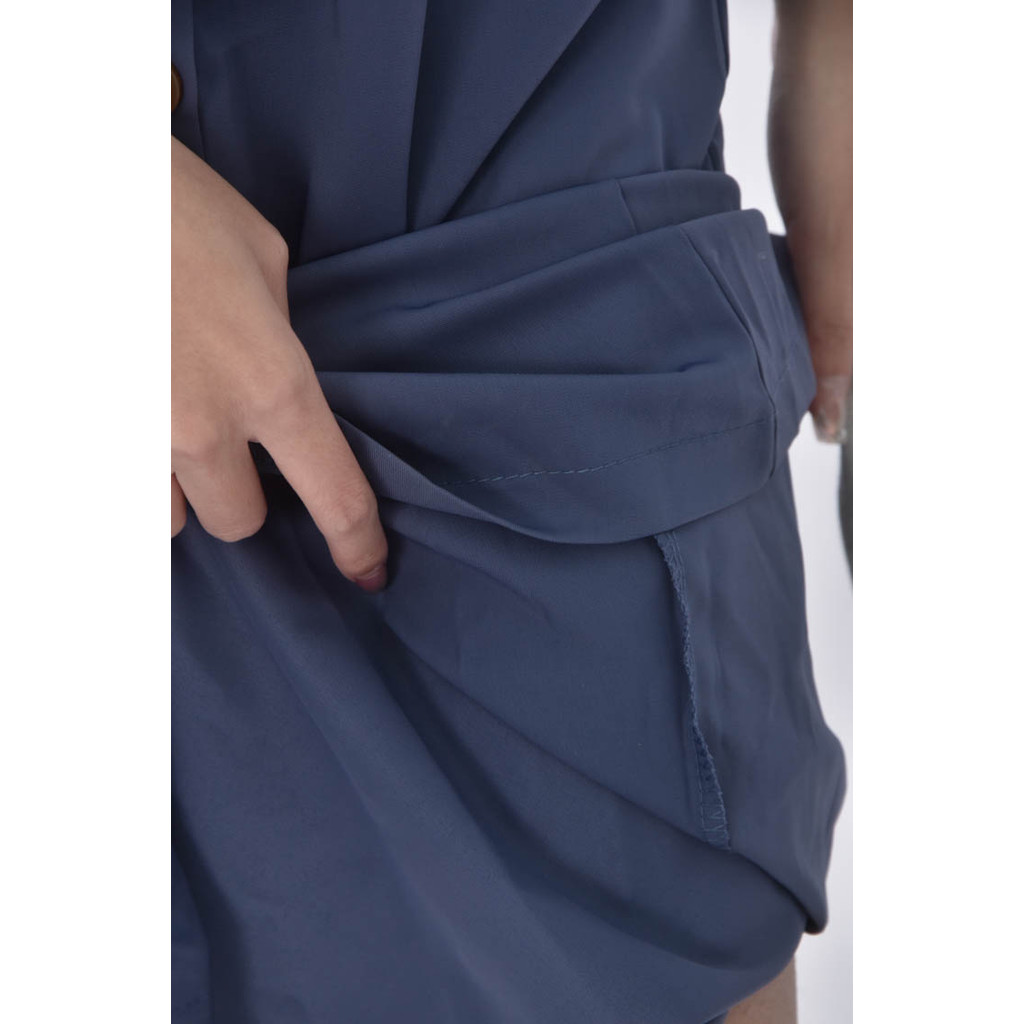 (XS（含）以下) 2 two day質感收腰灰色綁帶洋裝二手衣, , large