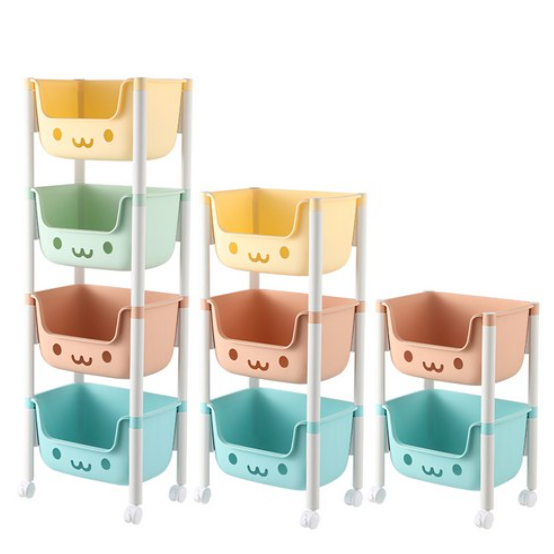 Children's toy storage rack, four layers, , large