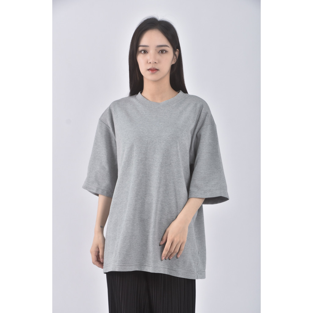 (L) uniqlo質感棉質圓領黑色短袖上衣二手衣, , large