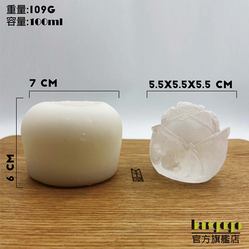 [巴果果]玫瑰花造型制冰格 立體花朵冰塊 威士忌慢融冰模食品級矽膠SIC-ROSE-W, , large