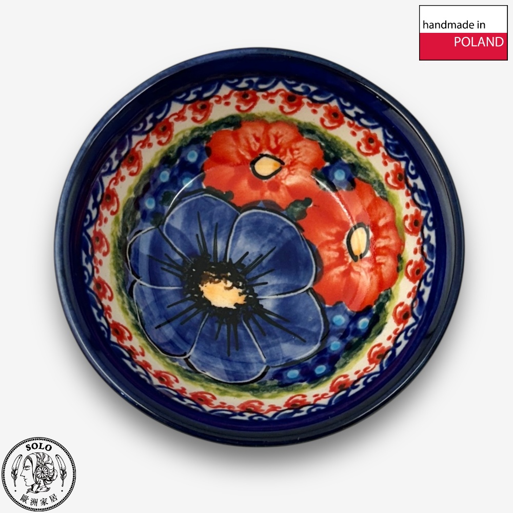 【SOLO Vintage】Cerraf Polish Pottery 9cm Small Bowl Song of Wildflowers Series Made in Poland, , large