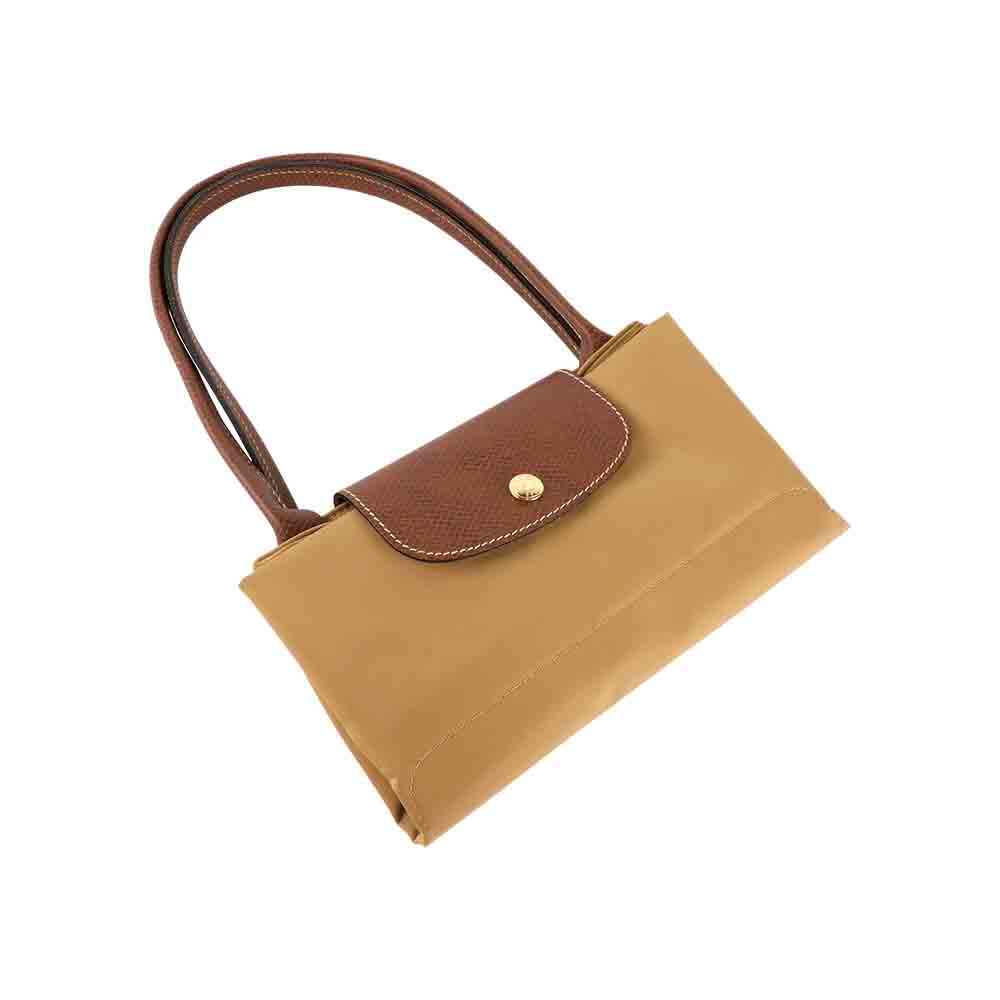 LONGCHAMP M號長把LE PLIAGE摺疊水餃包(鹿褐色), , large