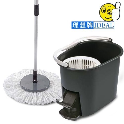 GS MALL 台灣製造 360度旋轉拖把 2000轉拖把 360度拖把 旋轉拖把 拖把組 拖把 清潔拖把 日用拖把, , large