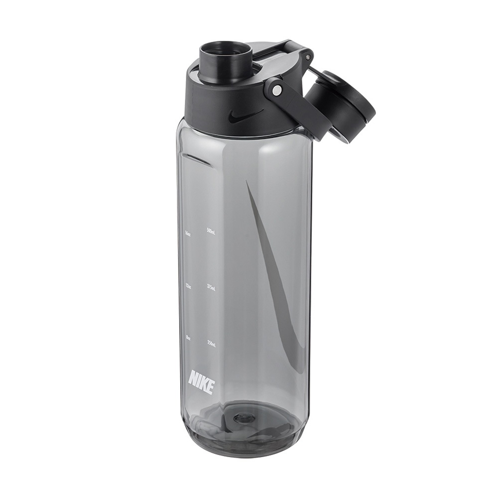 NIKE TR RECHARGE 大口徑水壺 24OZ/709ML 運動水壺 隨身杯 水瓶 可機洗 防漏 耐熱 透明黑, , large
