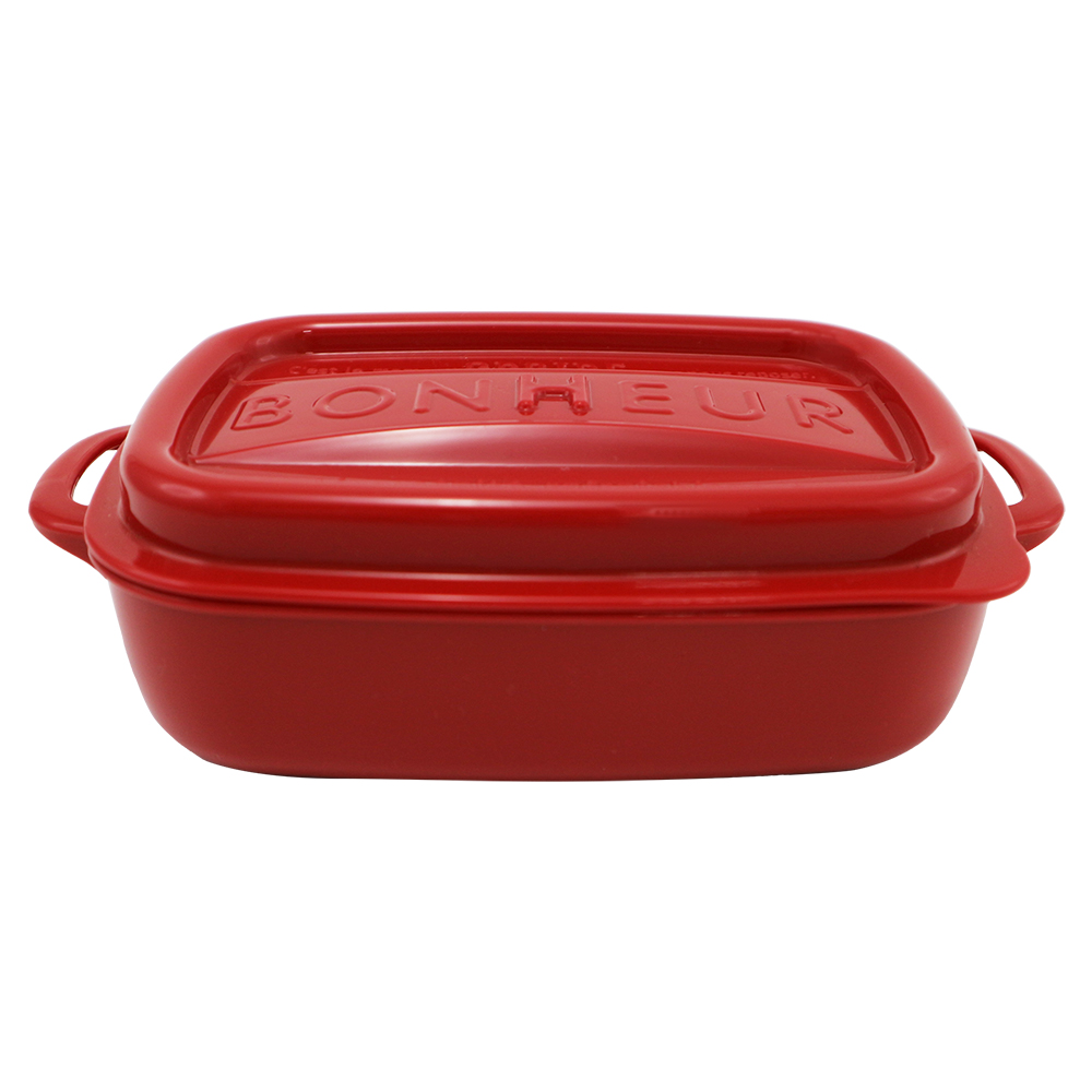 日本製鑄鐵鍋造型可微波保鮮盒-方形-500ml-3入, , large