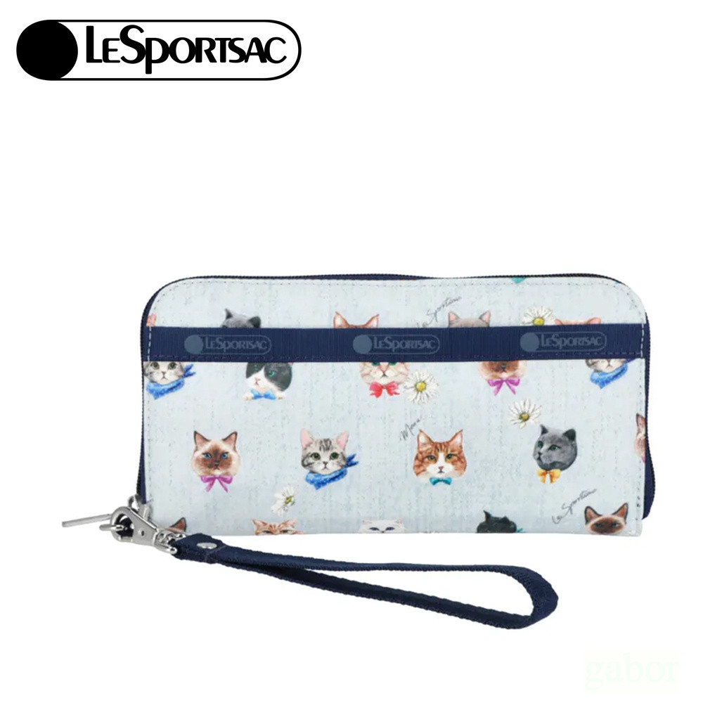 LeSportsac Tech Wallet Wristlet 腕帶錢包 手拿包 送禮-晴空貓語, , large