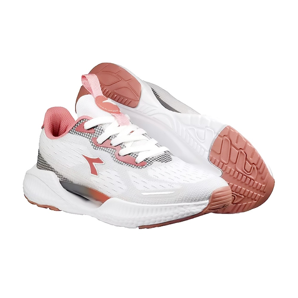 DIADORA迪亞多那 專業避震跑鞋 女運動鞋 女鞋 慢跑鞋 輕量 透氣 吸震 Q彈 足弓支撐 耐磨 止滑 藍 灰粉, , large